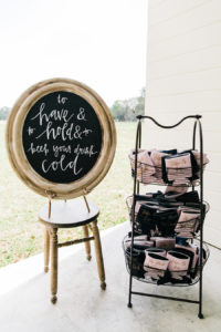 Wedding Reception Chalkboard Sign | Rustic, Country Wedding Inspiration | Unique Drink Station Koozie Wedding Favor Ideas