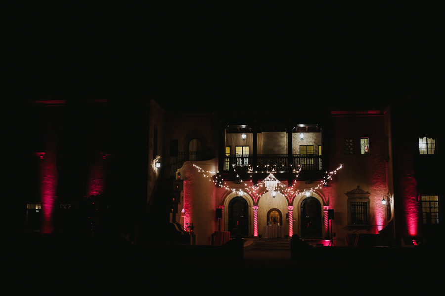 Hanging Outdoor Chandelier for Nighttime Wedding | Reception Decor Ideas and Inspiration | Sarasota Wedding Venue Powel Crosley Estate