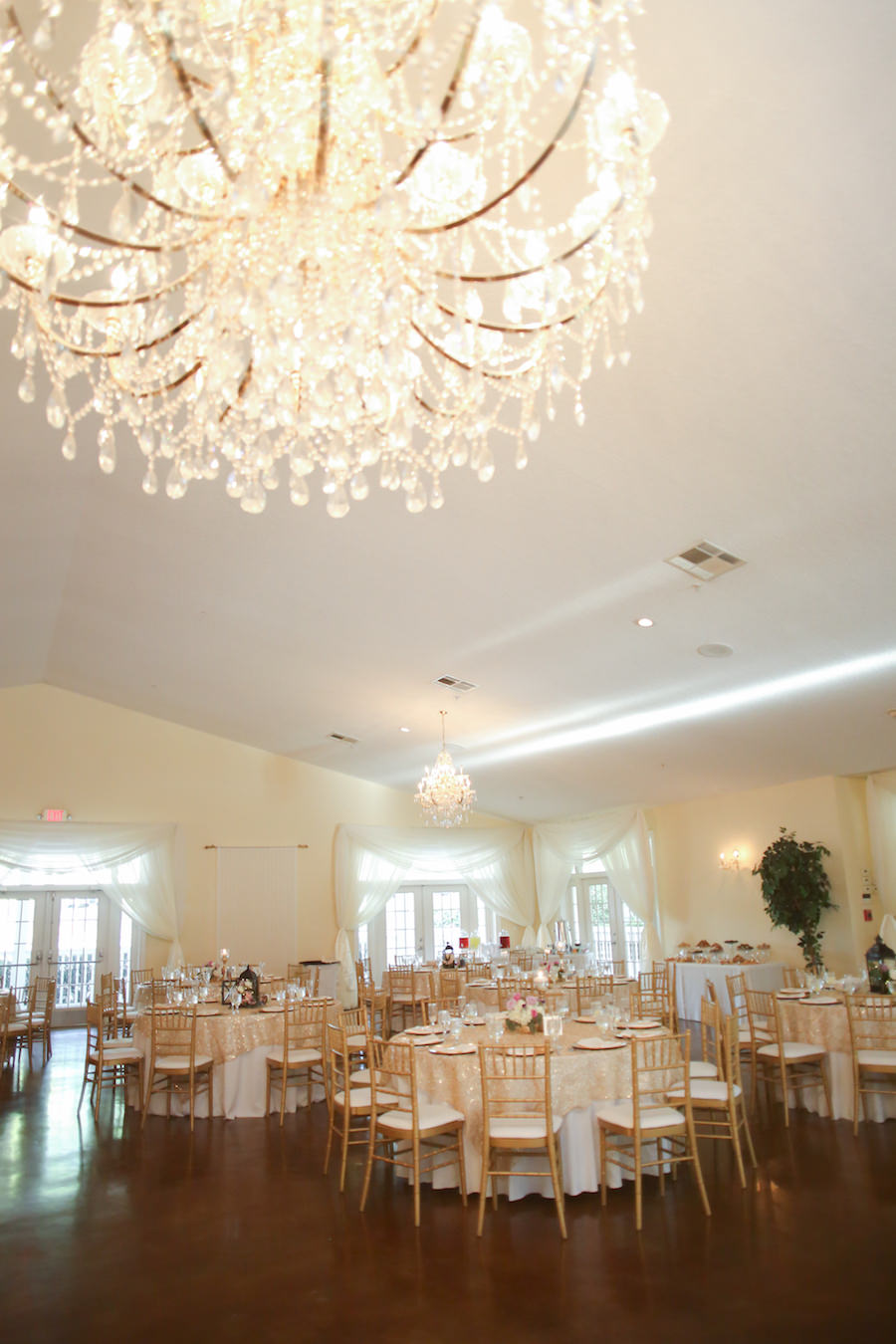 Rustic Elegant Wedding Reception at Tampa Bay Wedding Venue The Lange Farm in the Garden House Ballroom | Tampa Bay Wedding Catering Company Olympia Catering