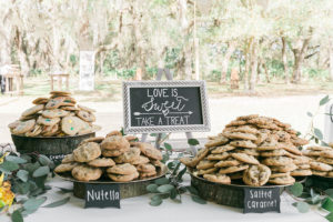 Cookie Dessert Wedding Bar with Love is Sweet Chalkboard Sign