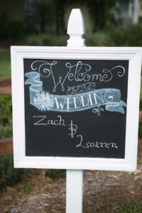 Chalkboard Wedding Ceremony Welcome Sign | Rustic Wedding Ideas