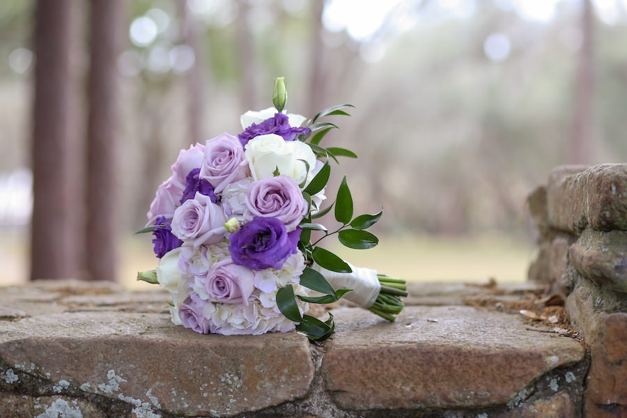 Purple, Ivory and Lilac Roses Bridal Wedding Bouquet | Tampa Wedding Florist Northside Florist