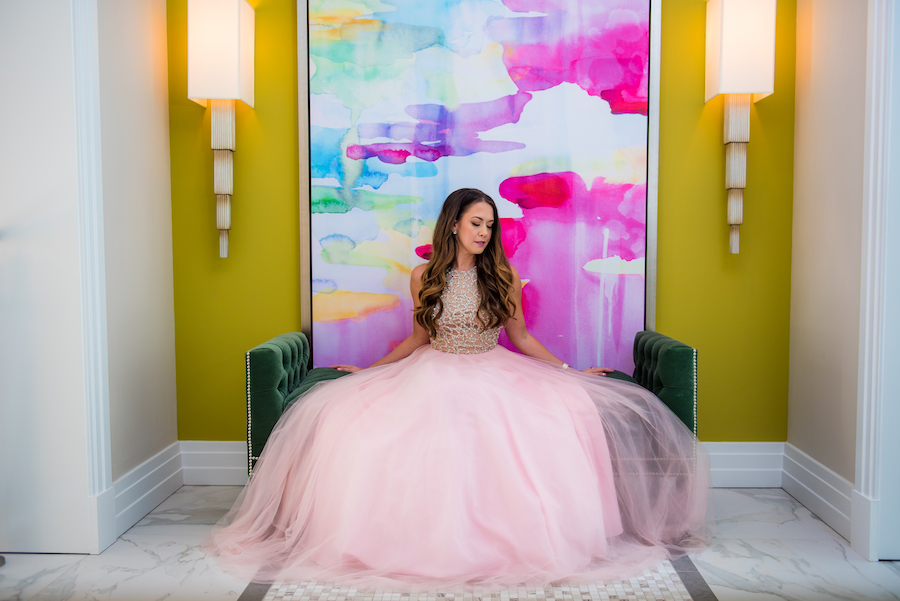 Pink Birthday Party Dress from Lending Luxury | Modern Colorful Birthday Party Inspiration and Decor | Tampa Bay Portrait and Wedding Photographer Kera Photography | Hair and Makeup Michele Renee the Studio