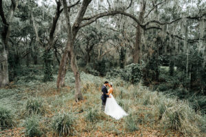 Outdoor, Florida Bride and Groom Wedding Portrait | Rustic Florida Wedding Venue Cross Creek Ranch