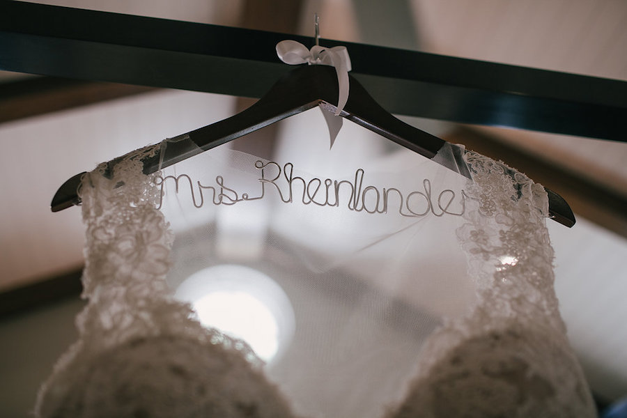 Monogrammed Mrs. Last Name Wedding Hanger