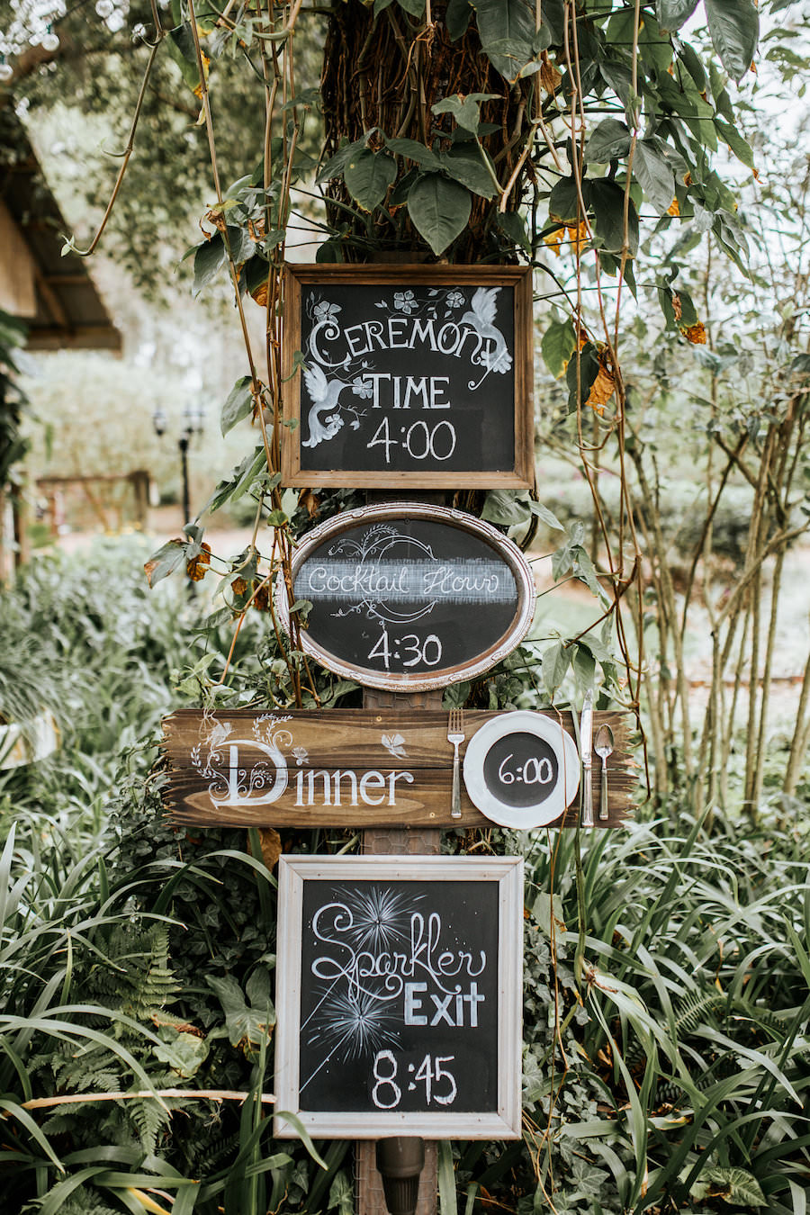 Outdoor, Florida Wedding Chalkboard Decor | Rustic Florida Wedding Venue Cross Creek Ranch