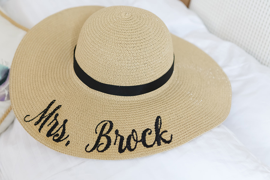 Custom "Mrs" Beach Straw Hat