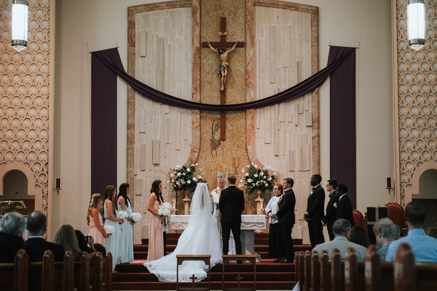 St Pete Catholic Wedding Ceremony Portrait | St. Pete Wedding Photographer Grind and Press Photography