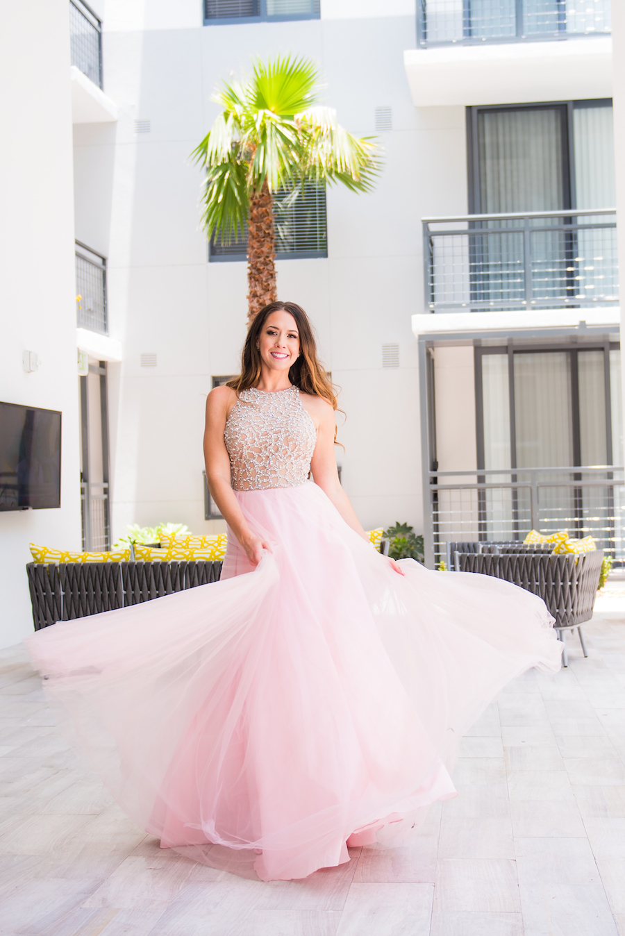 Pink Birthday Party Dress from Lending Luxury | Modern Colorful Birthday Party Inspiration and Decor | Tampa Bay Portrait and Wedding Photographer Kera Photography | Hair and Makeup Michele Renee the Studio