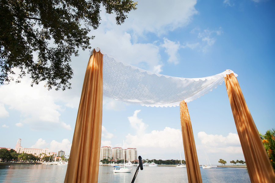 Draped Altar | Waterfront Downtown St. Pete Wedding Ceremony Location