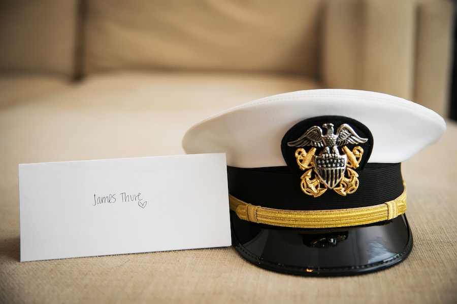 Wedding Letter to the Groom with Navy Hat