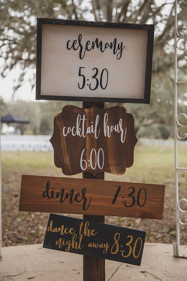 Elegant Gold & Black Rustic Dade City Wedding 