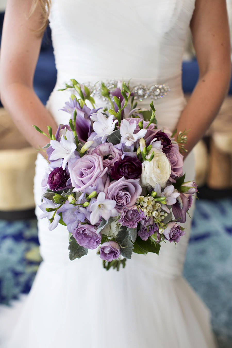 Purple, Lavender and White Rose Wedding Bouquet | Clearwater Beach Wedding Photographer Djamel Photography