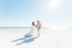 Bride and Groom Beach Wedding Portrait | Siesta Key Sarasota Florida