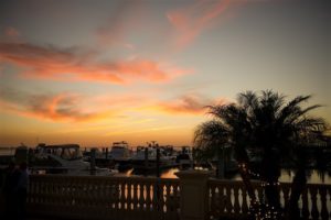 South Tampa Wedding Venue Westshore Yacht Club Sunset with String Lights