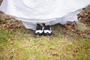 Black and White Patent Leather Wedding Shoes | Tampa Bay Halloween Themed Wedding