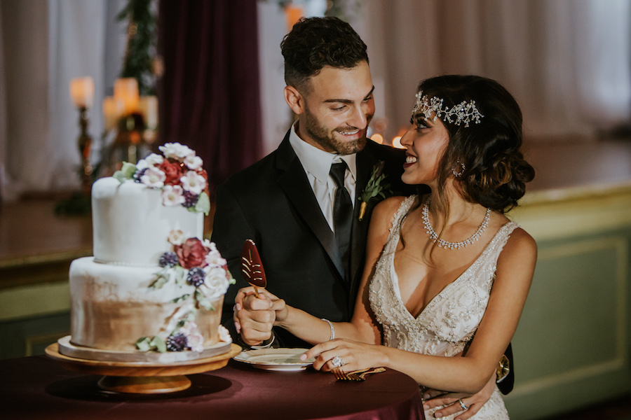 Bride and Cutting Wedding Cake | Tampa Bay Wedding Photographer Brandi Image Photography