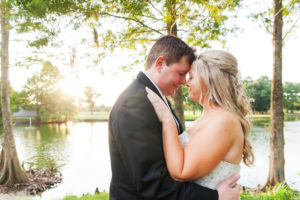 Bride and Groom Outdoor Garden Wedding Portrait | Clearwater Florida Wedding Venue Countryside Country Club | Tampa Bay Wedding Photographer Limelight Photography