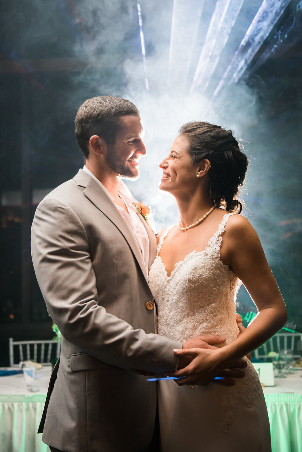 Bride and Groom Portrait in Wedding Enzoani Dress | Tampa Bay Wedding Photographer Kera Photography