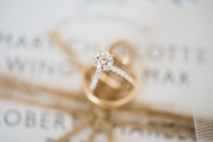 Gold Diamond Engagement Wedding Ring