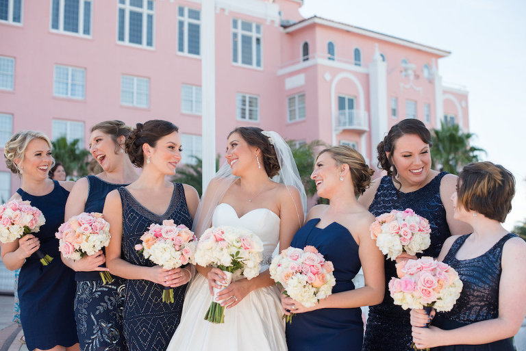 Romantic Navy Blue And Pink St Pete Beach Wedding The Don