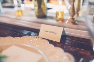 Formal Script Wedding Reception Table Place Card | Tampa Bay Wedding Paper Stationery Designer Invitation Galleria