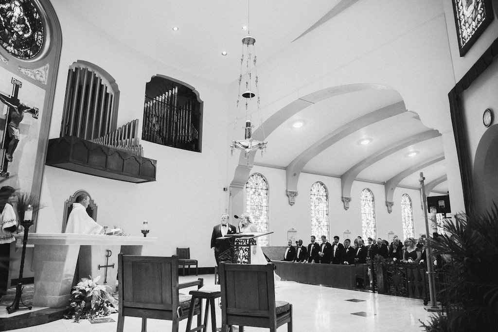 Traditional Church Ceremony Portrait at Clearwater Venue St Cecilia's Catholic Church | Tampa Bay Wedding Photographer Ailyn La Torre Photography