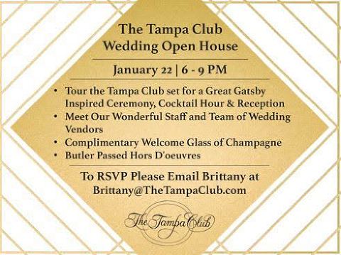 The Tampa Club Open House Marry Me Tampa Bay Local Real