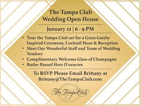 The Tampa Club January 2018 Wedding Venue Open House