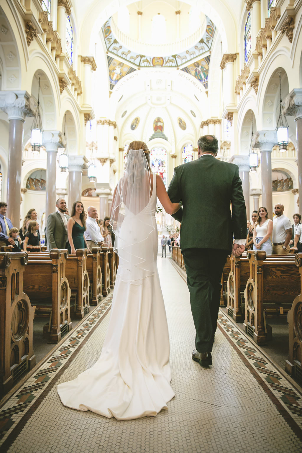 Traditional Wedding Ceremony Portrait | Downtown Tampa Wedding Ceremony Venue Sacred Heart Catholic Church
