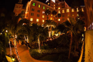 St Pete Beach Historic Hotel Outdoor Nighttime Wedding Ceremony Venue The Don Cesar
