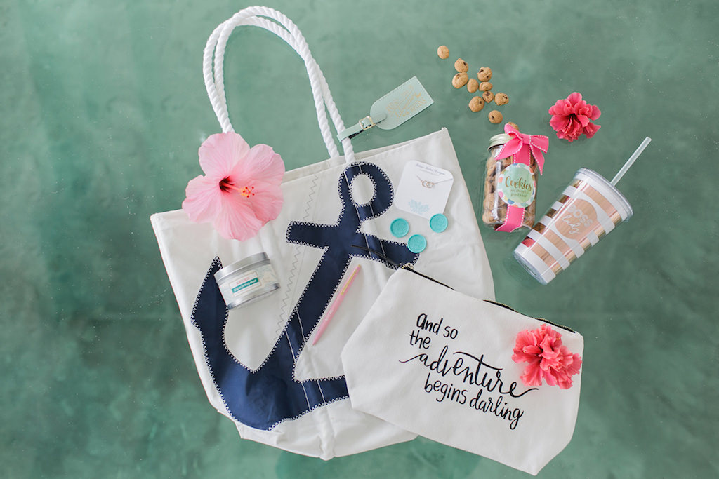 Nautical Bridal Wedding Welcome Gift Bag | Sea Bags | Alexis June Weddings