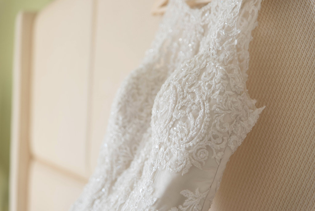 Essence of Australia Embroidered and Beaded Wedding Dress Detail