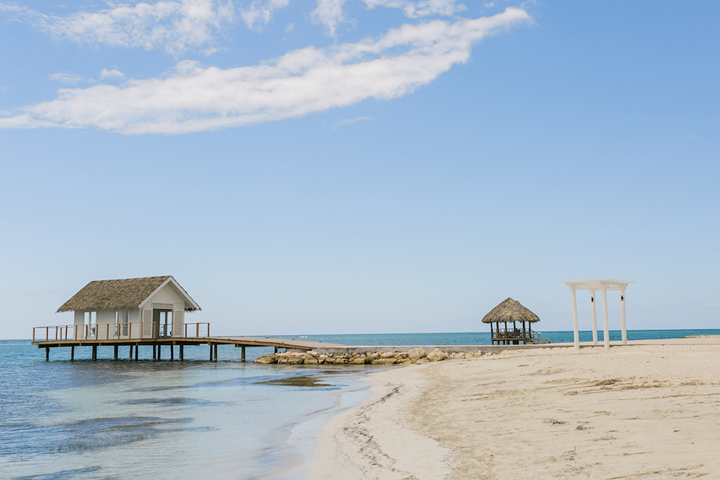 Sandals South Coast Jamaica Destination Caribbean Wedding and Honeymoon Overwater Ceremony Chapel | Alexis June Weddings