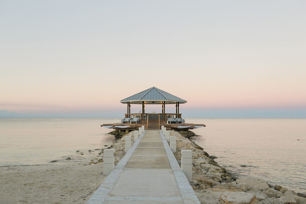 Sandals South Coast Jamaica Destination Caribbean Wedding and Honeymoon Overwater Latitudes Beach Bar | Alexis June Weddings