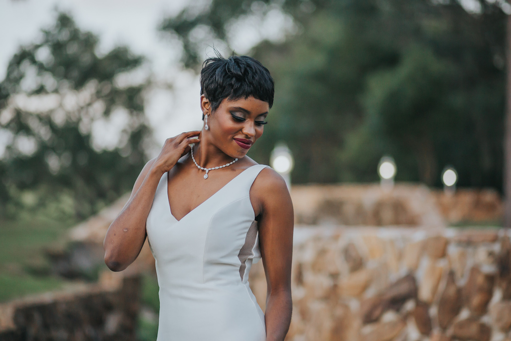 Outdoor Garden Bridal Portrait | Tampa Bay Wedding Dress Boutique Truly Forever Bridal | Photographer Brandi Image Photography | Hair and Makeup Michele Renee The Studio