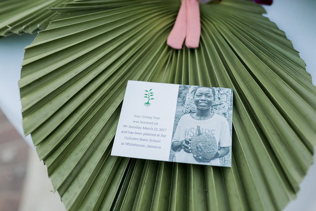 Sandals South Coast Jamaica Destination Caribbean Wedding Palm Leaf Fan Decor | Alexis June Weddings