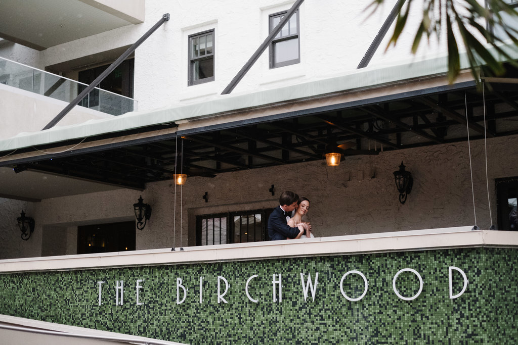 Outdoor First Look Wedding Portrait | Tampa Bay Boutique Hotel Wedding Venue The Birchwood