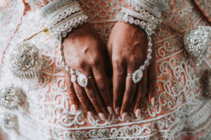 Traditional Hindu Indian Wedding Bridal Portrait with Henna Jewelry | Tampa Bay Wedding Photographer Grind and Press Photography