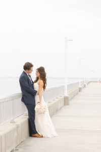 Outdoor Waterfront Wedding Portrait, Groom in Navy Blue Suit with Brown Shoes | Tampa Bay Wedding Venue The Westshore Yacht Club | Photographer LIfelong Studios Photography