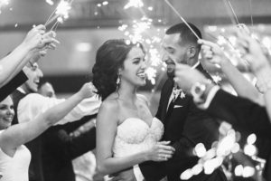Tampa Bay Wedding Reception First Dance Portrait with Sparklers