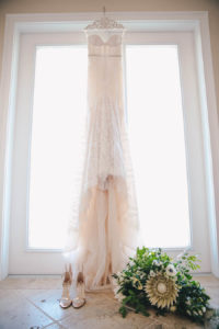 Inbal Dror Mermaid Wedding Dress on Hanger