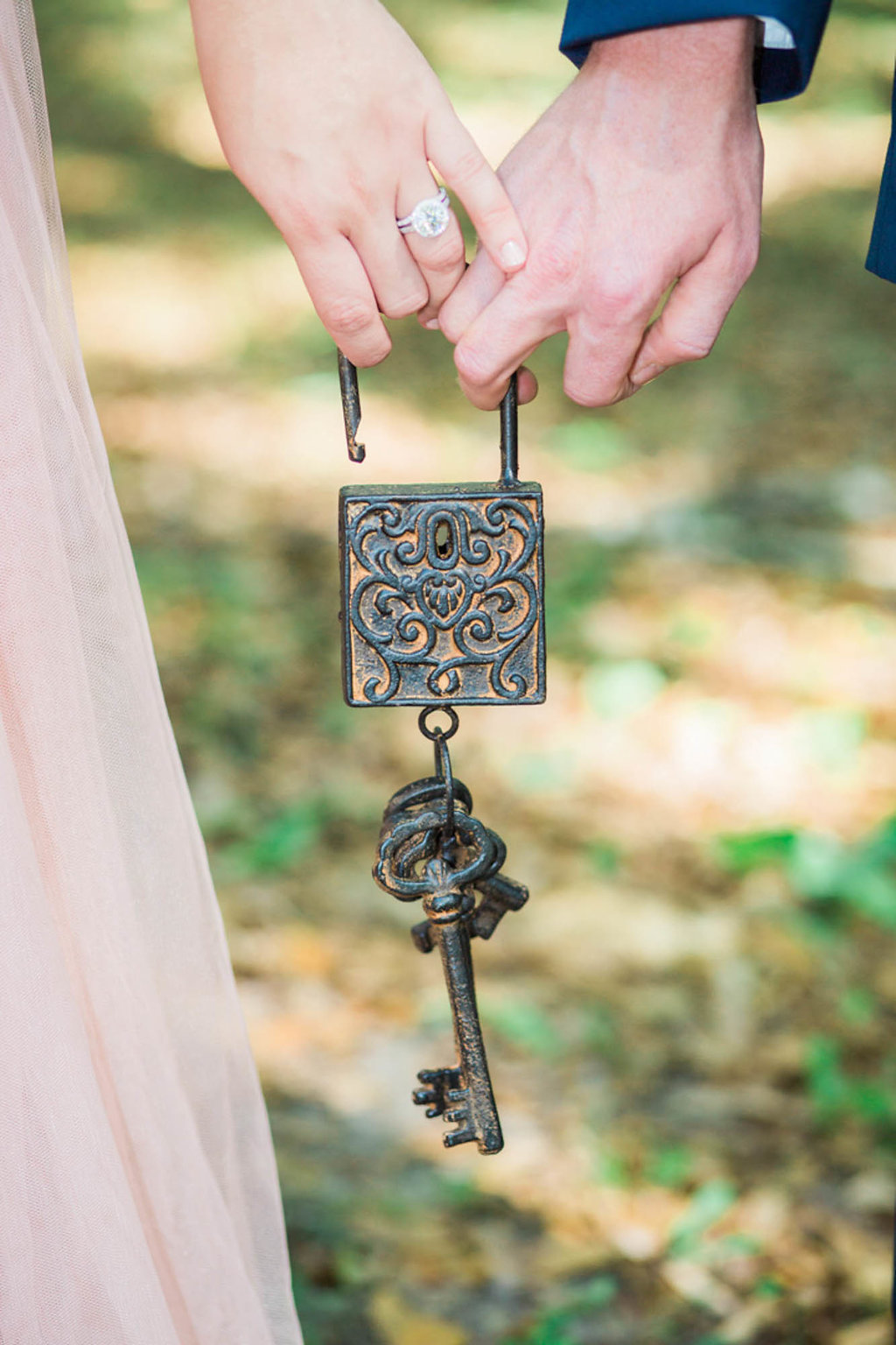 Bride and Groom Wedding Portrait United by Key