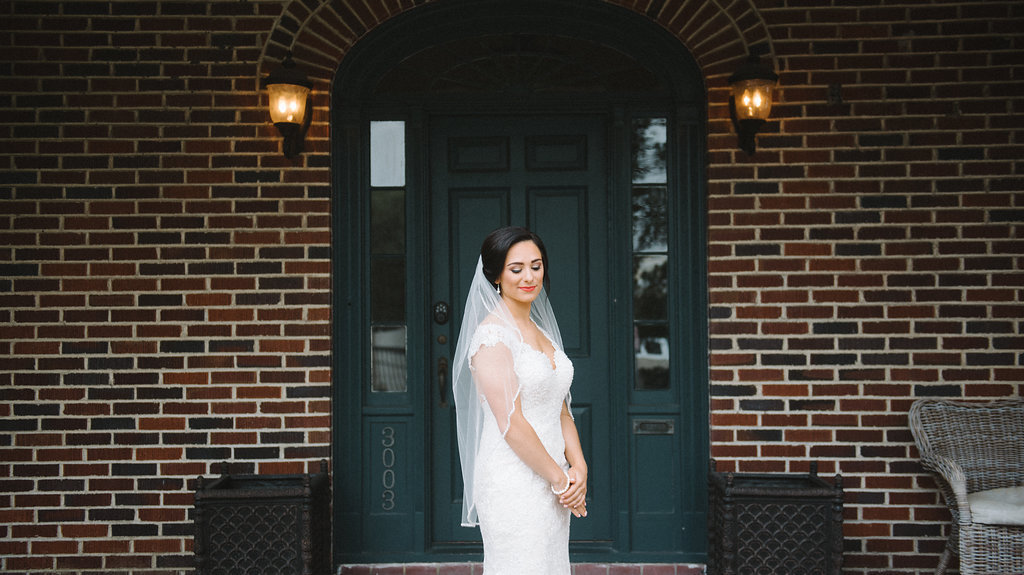 Outdoor Bridal Portrait in Stella York Dress | Tampa Wedding Photographer Kera Photography | Bridal Hair and Makeup Femme Akoi Studio