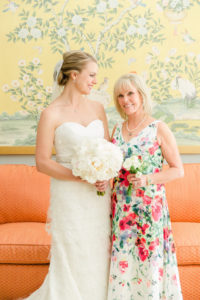Bride and Mother of the Bride Floral Wedding Day Portrait | Tampa Bay Wedding Photographer Ailyn La Torre Photography