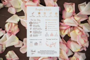 Infographic Rose Gold Foil Creative Printed Wedding Program