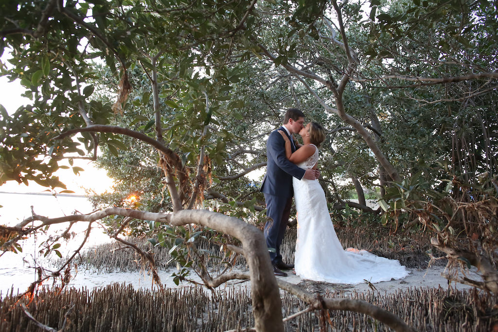 Outdoor Beach Garden Wedding Portrait, Bride in Lace Dress | St Petersburg Wedding Photographer Lifelong Photography Studio