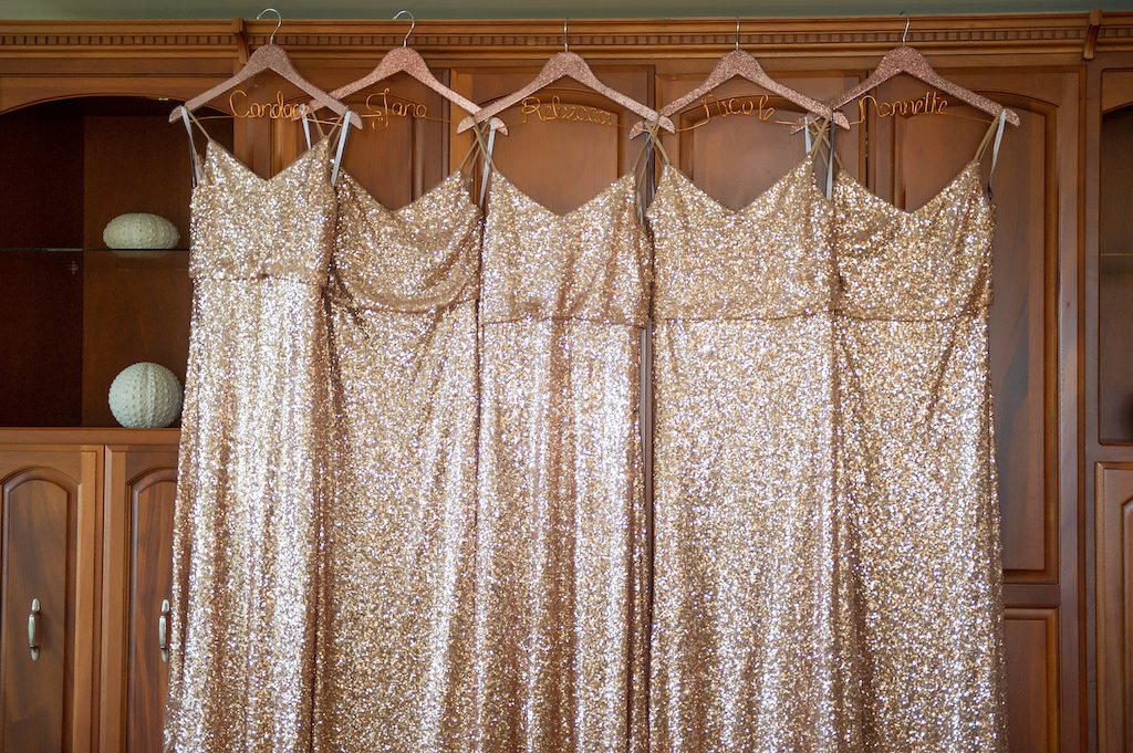 Gold Sequin Bridesmaids Wedding Dresses | Tampa Bay Bridesmaids Dress Shop Bella Bridesmaids