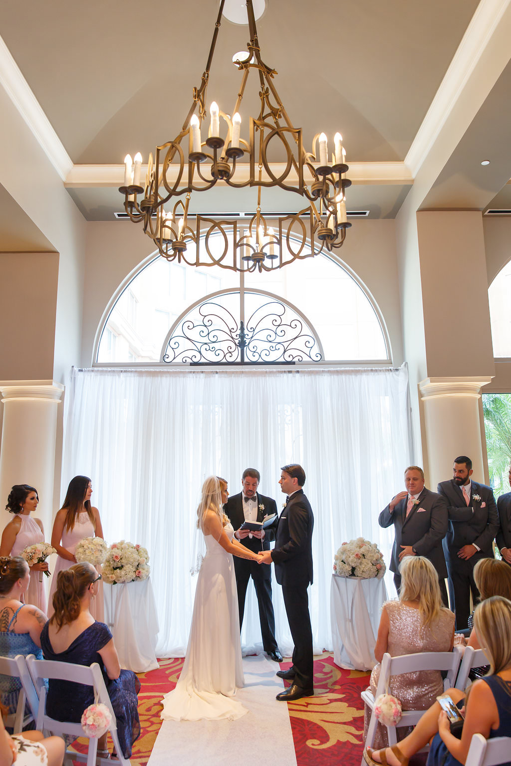 Indoor Hotel Wedding Ceremony Portrait | Hotel Wedding Venue The Tampa Renaissance