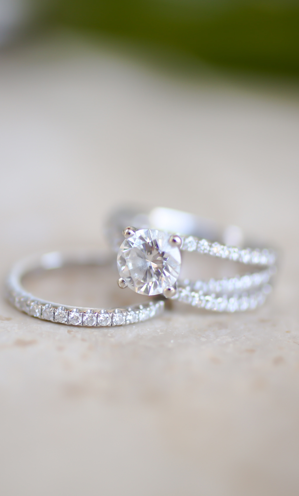 Diamond Wedding Band and Engagement Ring